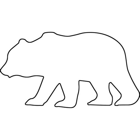 Black Bear Outline Printable