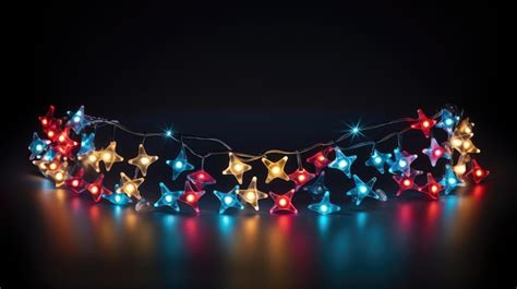 Premium Photo | A festive arrangement of Christmas lights forming the ...