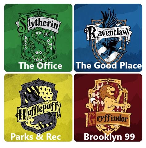 I assigned Harry Potter houses to the four shows. What do you think ...