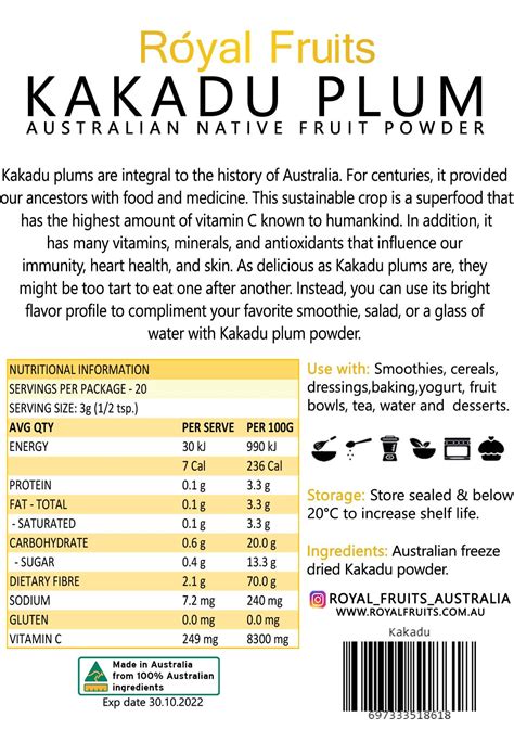 Kakadu Plum Powder Australian