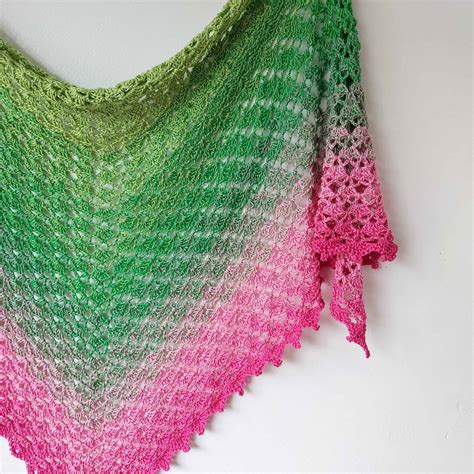 Crochet Triangle Shawl with Shells FREE Pattern - Fragrant Shawl ...