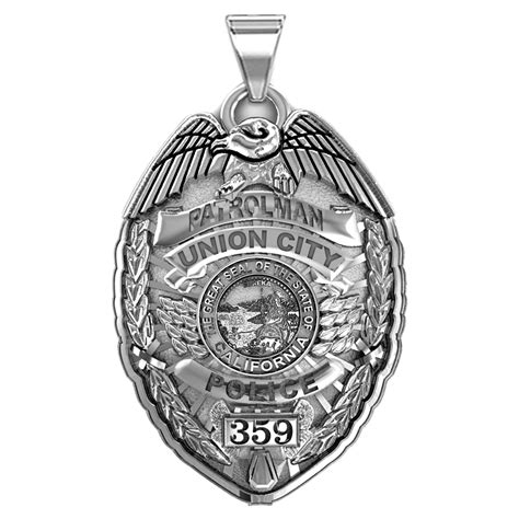 Personalized California Police Badge with Your Rank, Department and ...