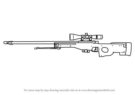 How to Draw AWP from Counter Strike (Counter Strike) Step by Step ...