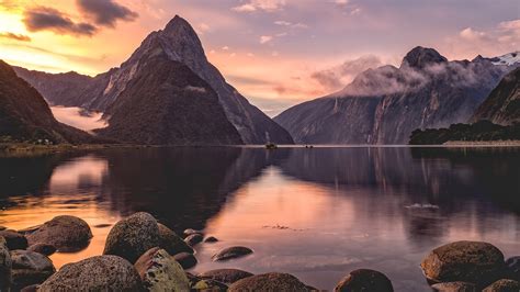 1920x1080 Milford Sound Sunset New Zealand Laptop Full HD 1080P ,HD 4k ...