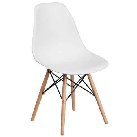 A Line Furniture Modern Mid-Century Designed White Chair with Artistic ...