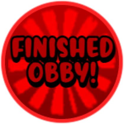 Finished Obby! - Roblox