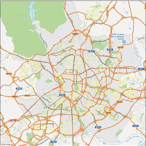 Map of Madrid, Spain - GIS Geography