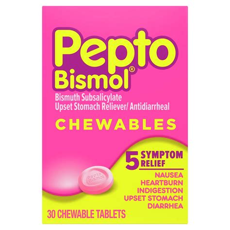 Pepto Bismol Original Chewable Tablets - Shop Digestion & Nausea at H-E-B