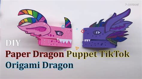 DIY Paper Dragon Puppet TikTok, Origami Dragon