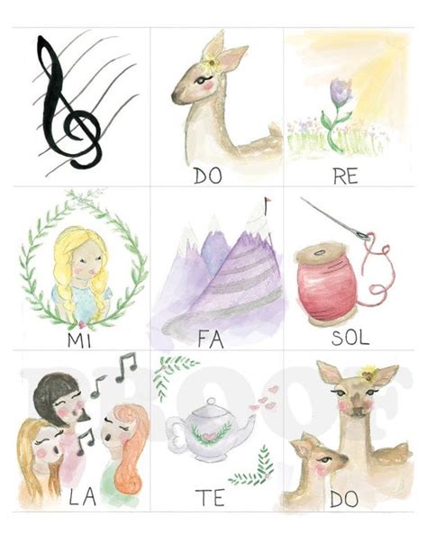 Do Re Mi Watercolor Illustration Nursery Print by KateGatteyArt