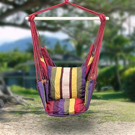 Sorbus Hanging Rope Hammock Chair Swing Seat for Any Indoor or Outdoor ...