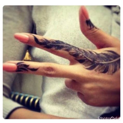 Quill Finger Tattoo