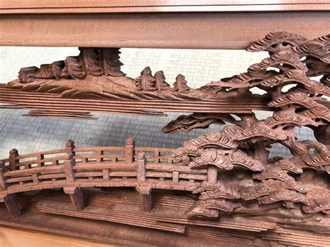 Antique Japanese Wood Carving Ranma (Transom) Wooden Panel – Kuraya