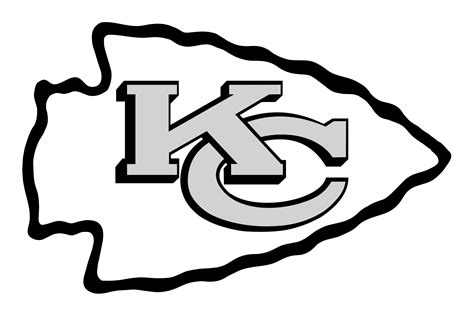 Kansas City Chiefs logo black and white | Kansas city chiefs logo ...