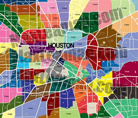 Houston Zip Codes Map Printable