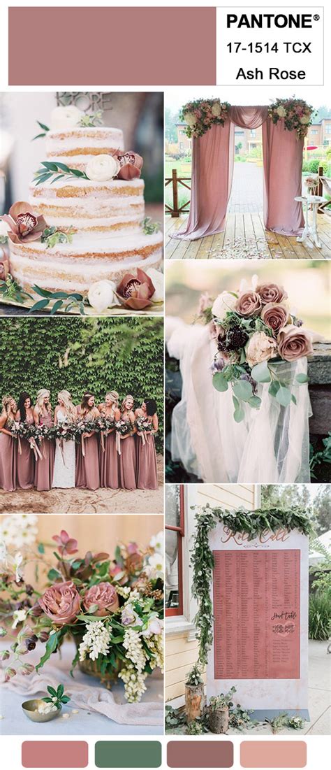 Gorgeous Ash Rose Wedding Colors for 2018 Trends Inspired By Pantone ...