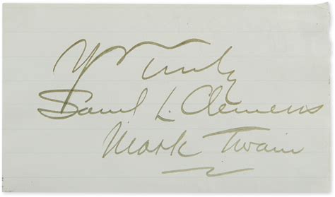 Mark Twain Signature