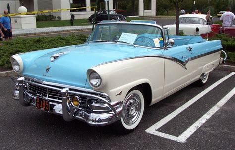 1956 Ford Fairlane Convertible Blue & White #cars #convertible #classic ...