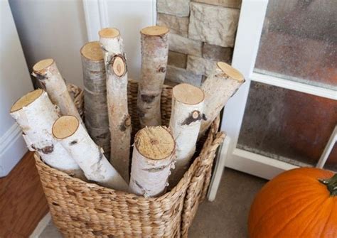 6 Birch Logs 20'' / White Birch Decor / Birch Fireplace Logs / Rustic ...