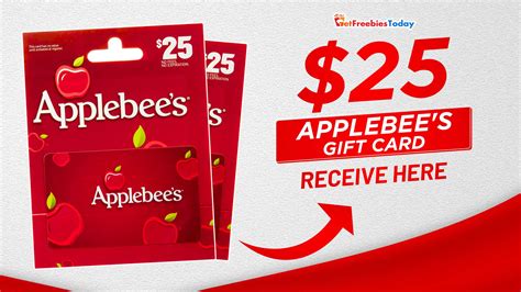 Free $25 Applebee's Gift Card | GetFreebiesToday.com