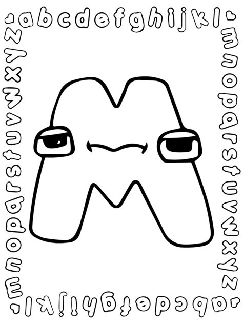 Alphabet Lore Letter M Coloring Page - Free Printable Coloring Pages ...