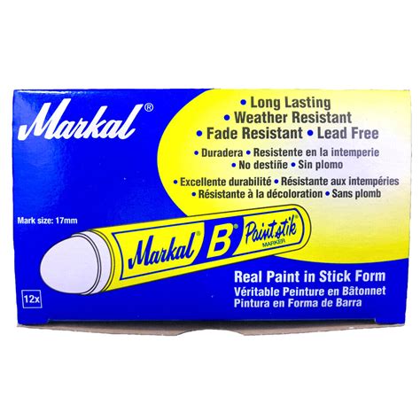 Box of 12 Markal B Yellow Tire Chalk Paint Sticks Crayon Surface Marker ...