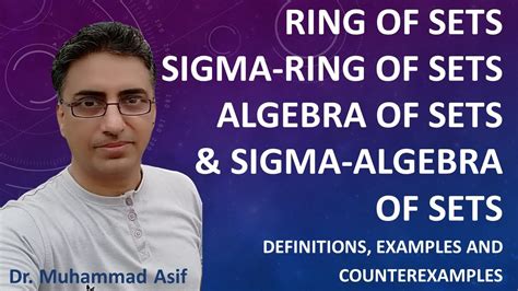 Ring, Sigma-Ring, Algebra, and Sigma-Algebra of sets | Definitions and ...