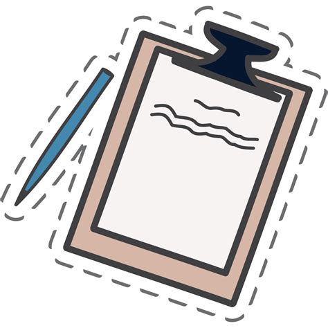 Aesthetic Writing Pad and Pen Sticker Back To School 16725392 PNG