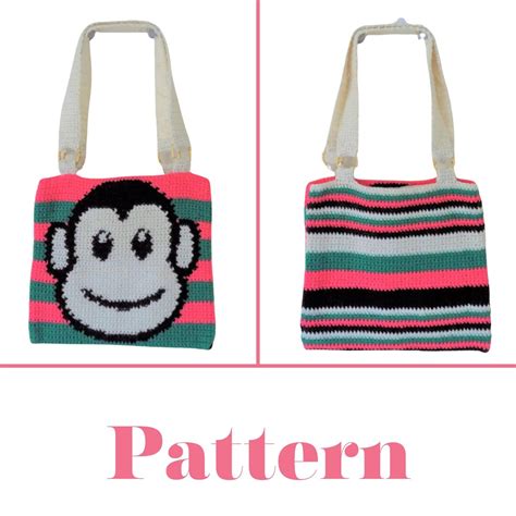 Monkey Face Crochet Tote Pattern - Etsy