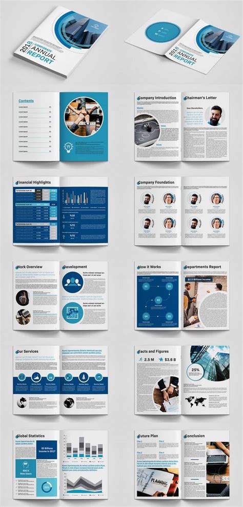 60 Modern Annual Report Design Templates [Free and Paid] | Redokun Blog ...