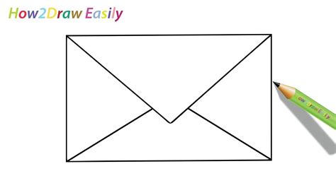 Envelope Drawing : This is easy drawing about how to draw an envelope ...