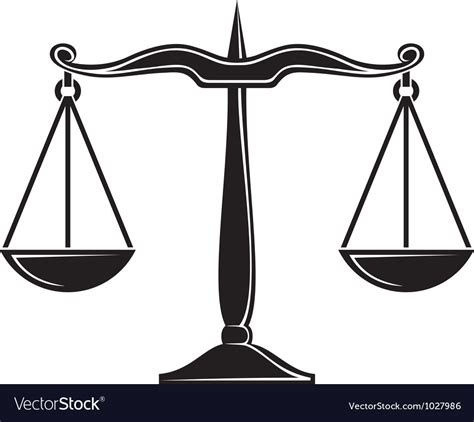 Scales of justice symbol Royalty Free Vector Image