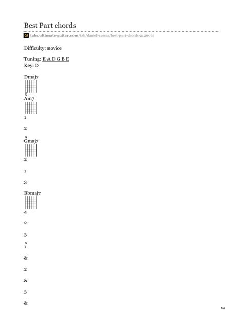 Best Part Chords | PDF | Song Structure | Songs