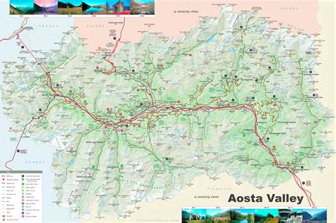 Aosta Valley Road Map - Ontheworldmap.com