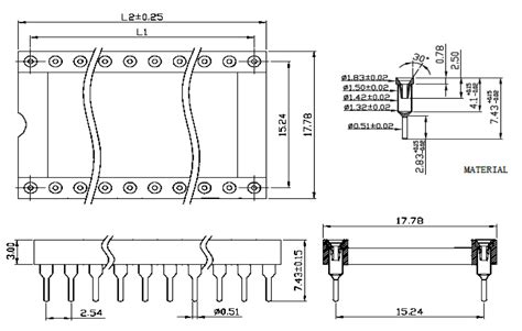 2.54mm Machined Pin IC Socket (3) - Electrocomp Int'l Inc.