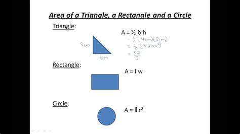 Area Of Triangle And Rectangle