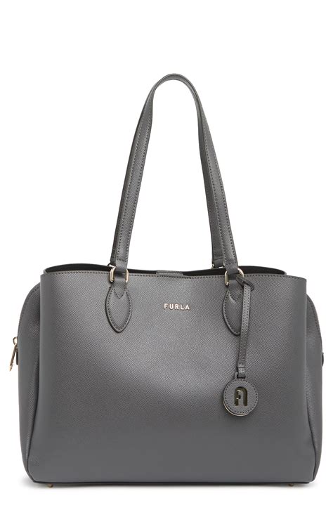 Furla Minerva Leather Tote In Asfalto G | ModeSens