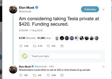 elon-musk-twitter-tesla-private-420 - TESLARATI