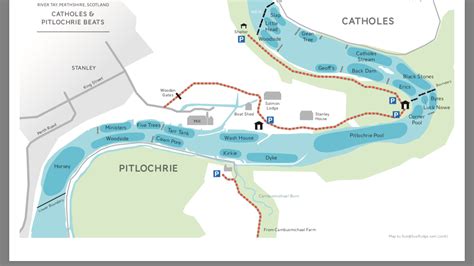 Stanley Beats River Tay : Catholes & Pitlochrie Beat Map