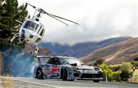 white helicopter #Mountains #Drift #Mazda #Drift Red Bull #Mountain # ...