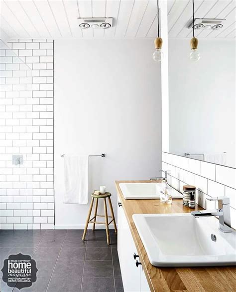 Bathroom in timber and white - Home Beautiful Magazine Australia | Best ...