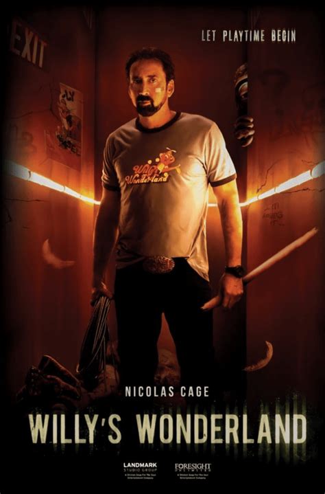 Nicolas Cage heads to Willy's Wonderland on first poster for new horror