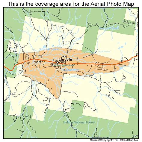 Aerial Photography Map of Lincoln, MT Montana