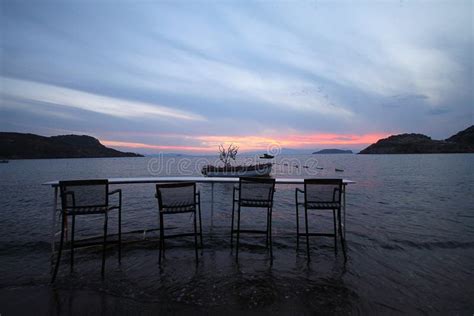 A Spectacular Sunset in the Seaside Town of Turgutreis Stock Photo ...