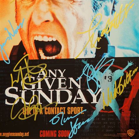 Any Given Sunday // Cast Signed Mini Poster // Custom Frame - Signed ...