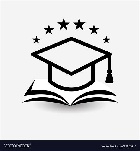 Education logo open book dictionary Royalty Free Vector