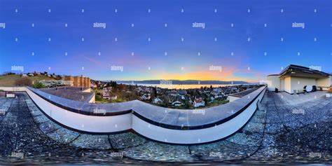 360° view of Sunset over the Lake of Zurich Switzerland - Alamy