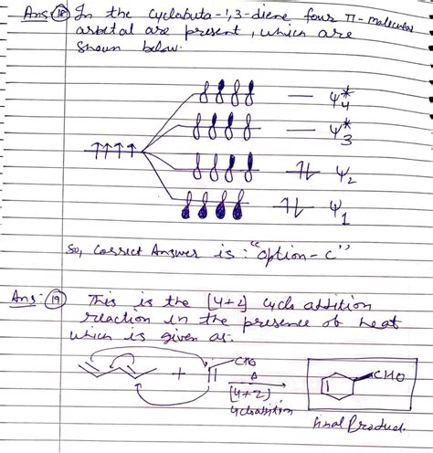 [Solved] 18. In the molecular orbital representation of cyclobuta-1,3 ...