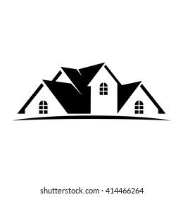 Roof Home Logo Vector House Icon: vector de stock (libre de regalías ...