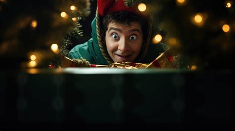 Free AI art images of sneaky elf santa